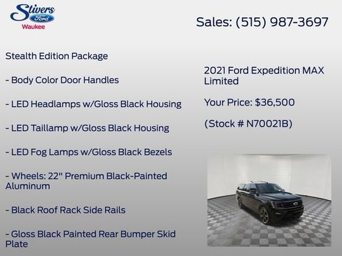 Used 2021 Ford Expedition Max Limited AWD/4WD image 22
