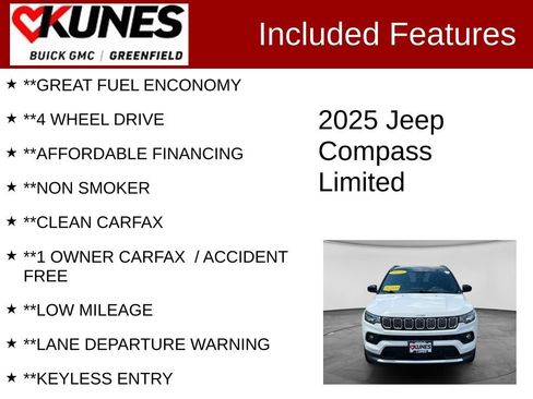 Used 2025 Jeep Compass Limited AWD/4WD image 3