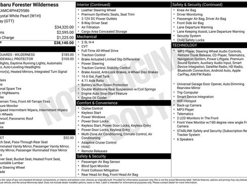 Certified 2023 Subaru Forester Wilderness AWD/4WD image 35