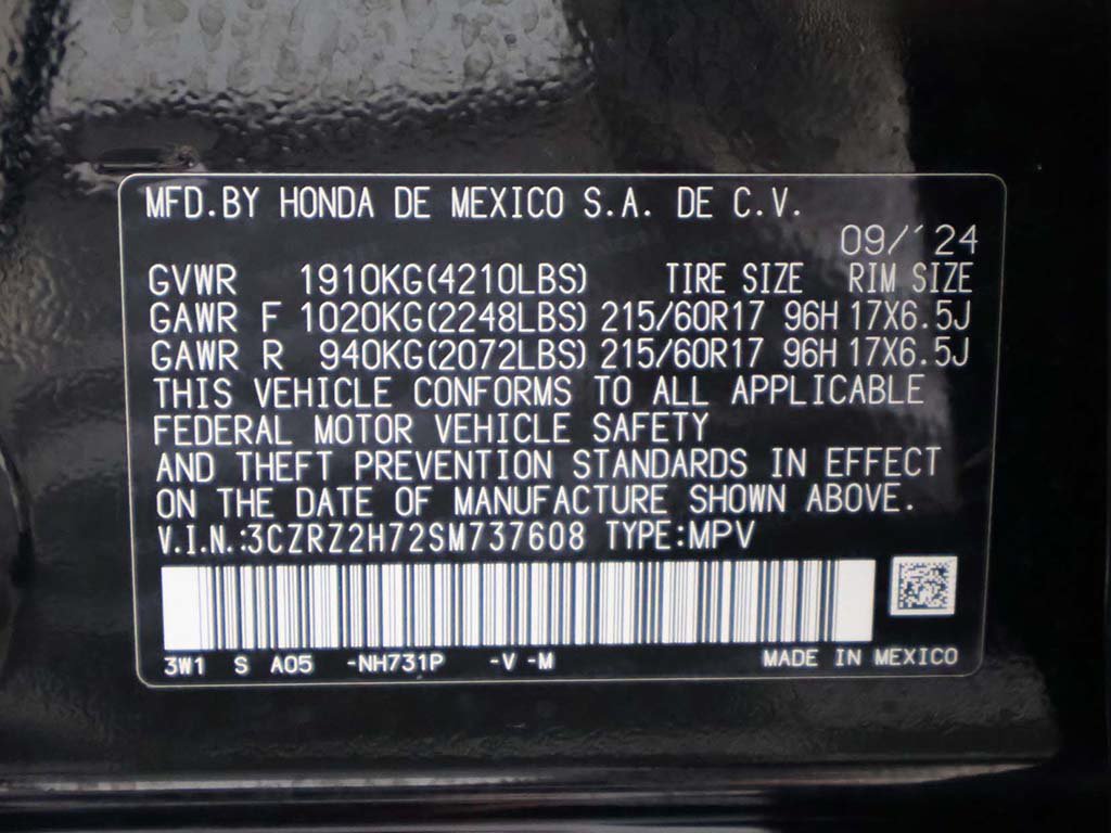 Certified 2025 Honda HR-V EX-L image 53
