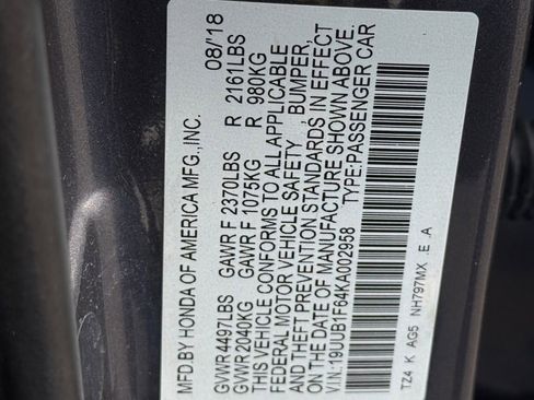 Used 2019 Acura TLX w/ Technology & A-SPEC Pkg FWD image 27