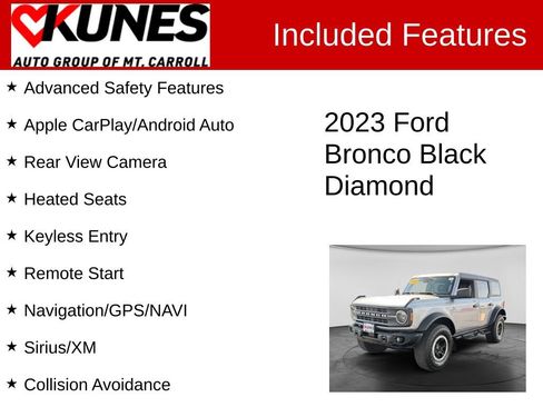 Used 2023 Ford Bronco Black Diamond w/ Sasquatch Package AWD/4WD image 3