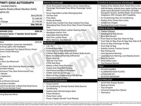 Used 2022 INFINITI QX60 Autograph w/ Cargo Package image 41