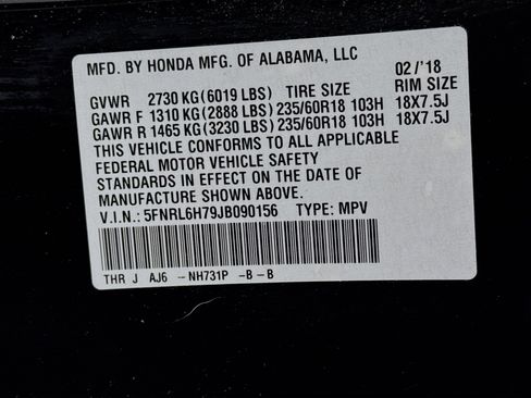 Certified 2018 Honda Odyssey EX-L image 35