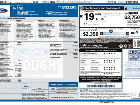 Used 2023 Ford F150 Platinum w/ Equipment Group 701A High image 3