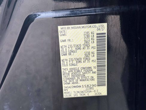 Used 2017 Nissan Murano Platinum w/ Platinum Technology Package image 24