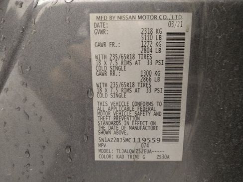 Used 2021 Nissan Murano SV image 33