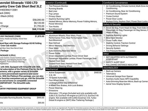 Used 2022 Chevrolet Silverado 1500 High Country w/ Technology Package AWD/4WD image 22