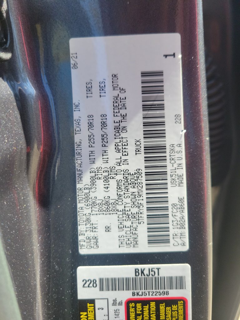Certified 2021 Toyota Tundra SR5 RWD image 36