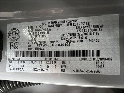 Used 2025 Ford F150 Tremor w/ Tow/Haul Package image 55