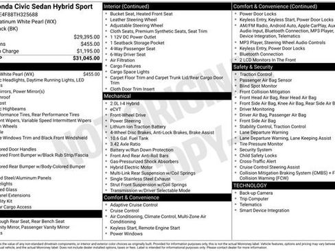 New 2026 Honda Civic Sport image 32
