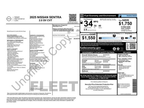 Used 2025 Nissan Sentra SV FWD image 33