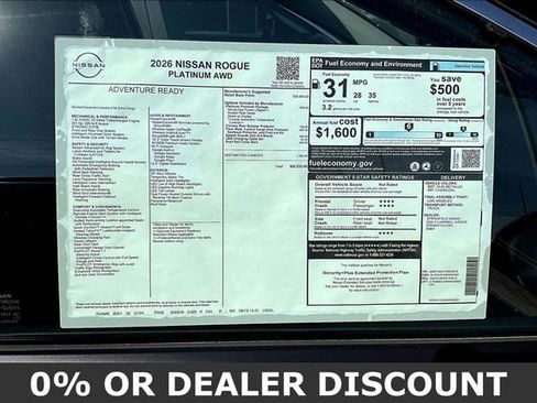 New 2026 Nissan Rogue Platinum w/ Platinum Premium Package AWD/4WD image 13