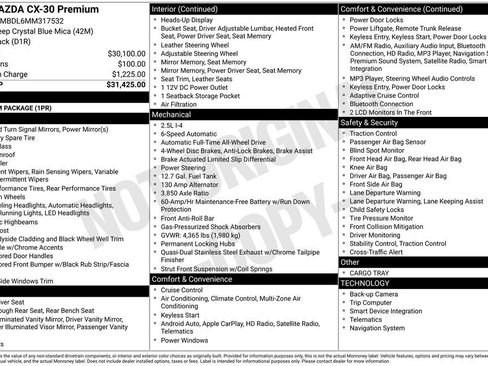 Certified 2021 MAZDA CX-30 AWD 2.5 S w/ Premium Package image 32