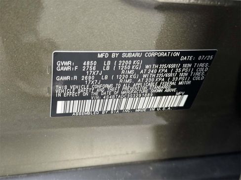 Certified 2025 Subaru Outback Premium image 27