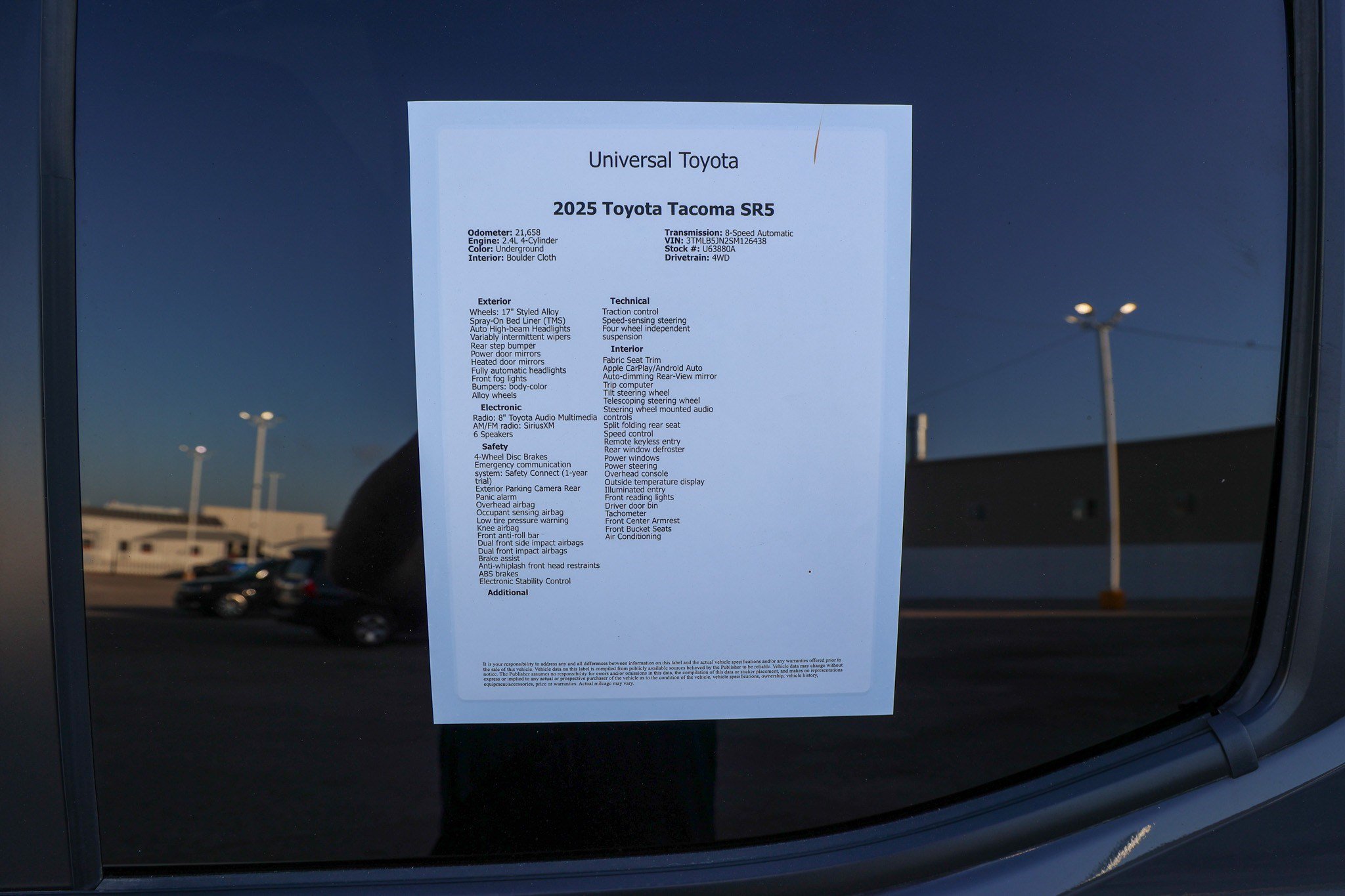 Certified 2025 Toyota Tacoma SR5 AWD/4WD image 45