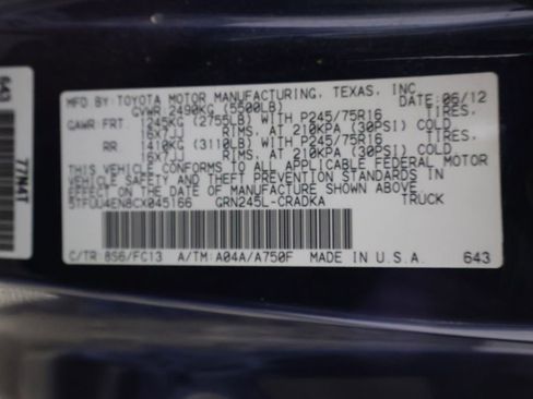 Used 2012 Toyota Tacoma 4x4 Access Cab V6 w/ SR5 Pkg image 35