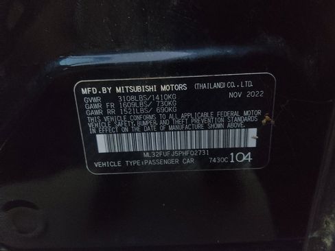 Used 2023 Mitsubishi Mirage G4 LE FWD image 33