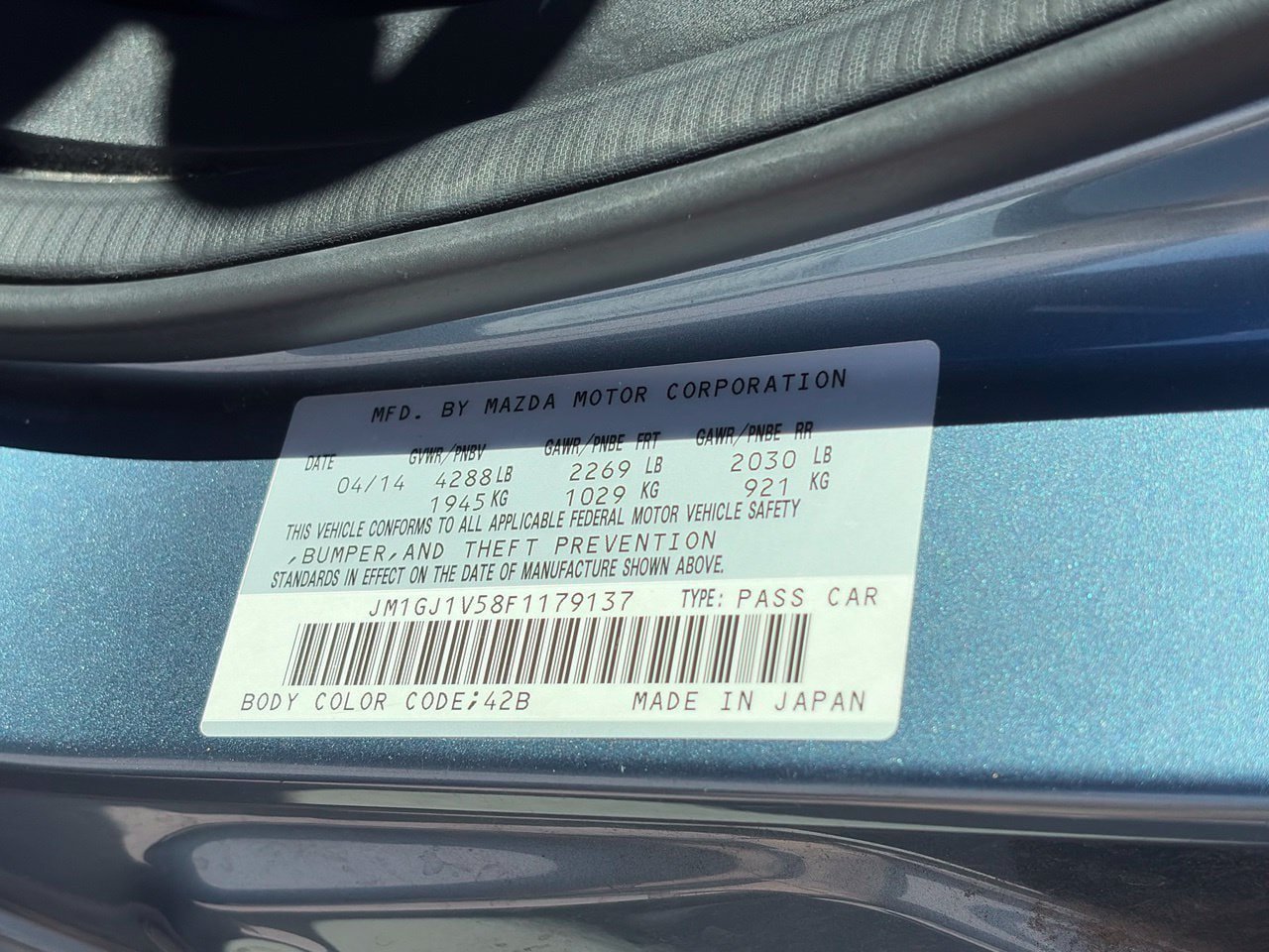 Used 2015 MAZDA MAZDA6 Touring FWD image 14