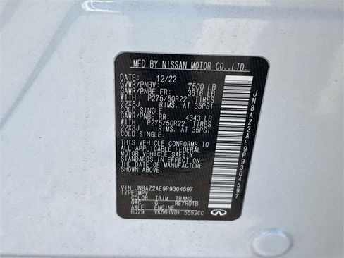 Used 2023 INFINITI QX80 Premium Select w/ Cargo Package image 26