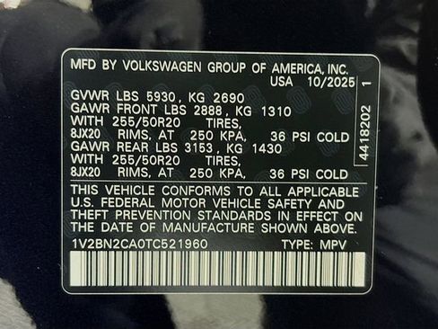 New 2026 Volkswagen Atlas SEL image 34