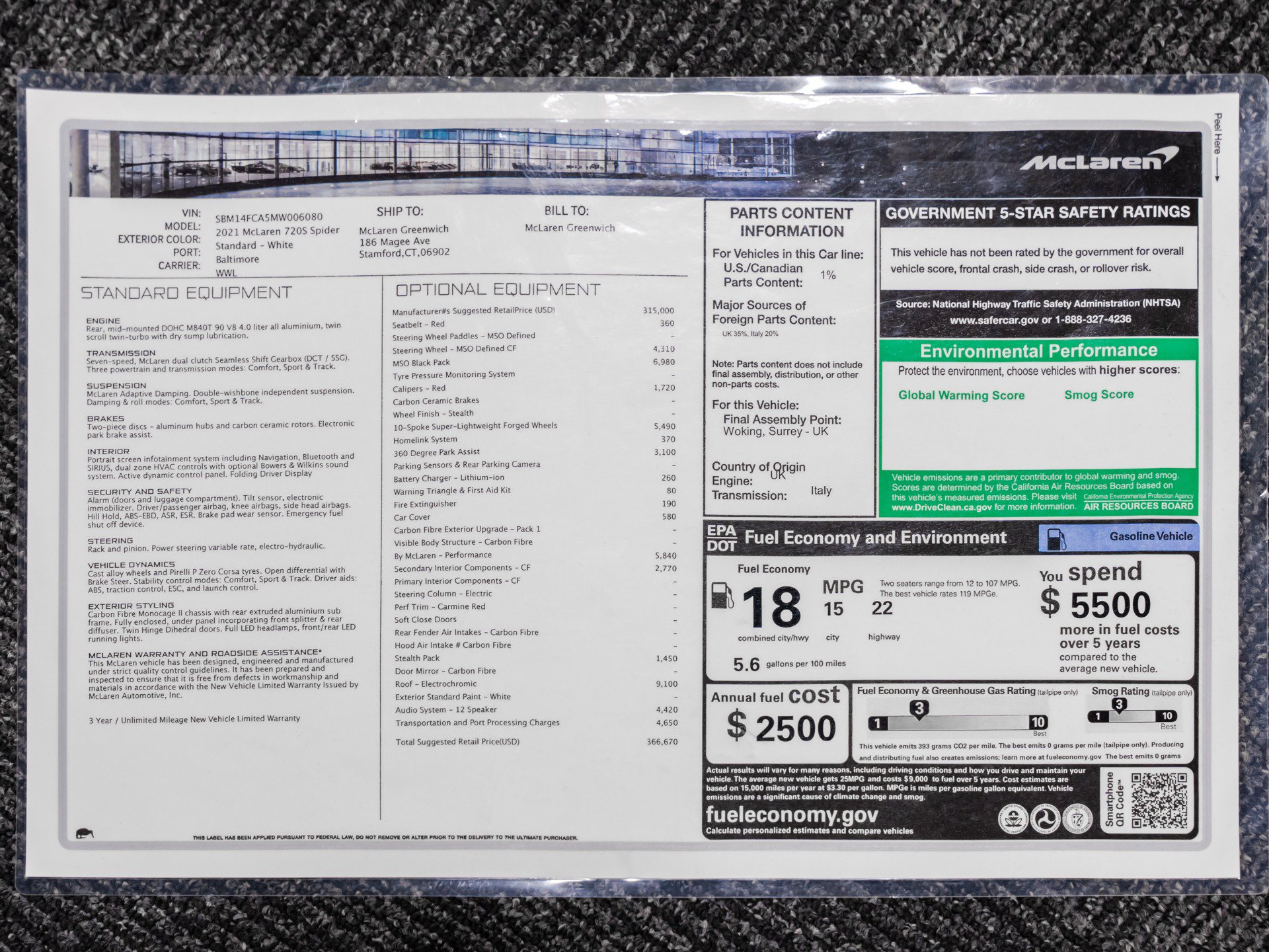 Used 2021 McLaren 720S Performance RWD image 85