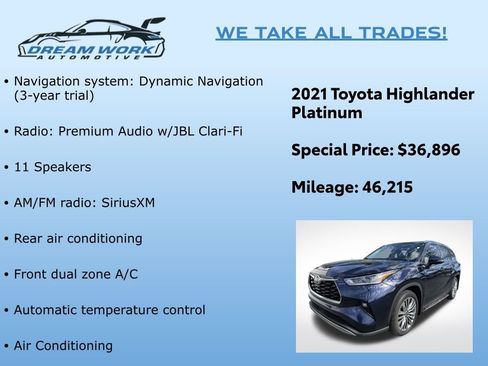 Used 2021 Toyota Highlander Platinum image 2