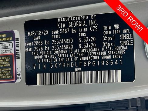Certified 2023 Kia Sorento X-Line EX AWD/4WD image 35