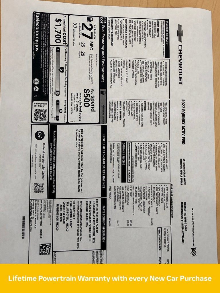 New 2027 Chevrolet Equinox ACTIV w/ Safety and Technology Package FWD image 31