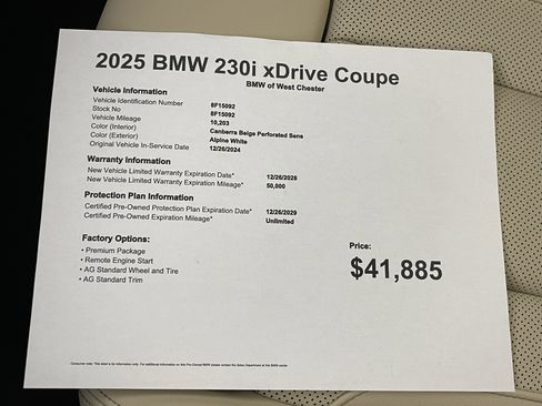 Certified 2025 BMW 230i xDrive Coupe w/ Premium Package image 16