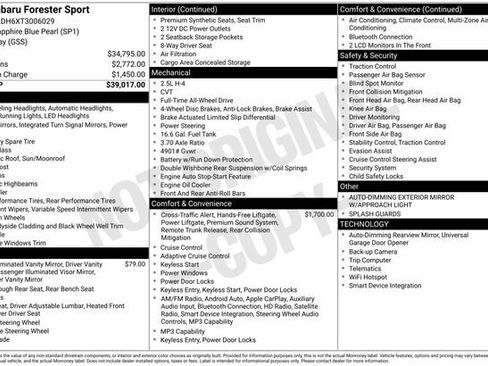 New 2026 Subaru Forester Sport AWD/4WD image 35