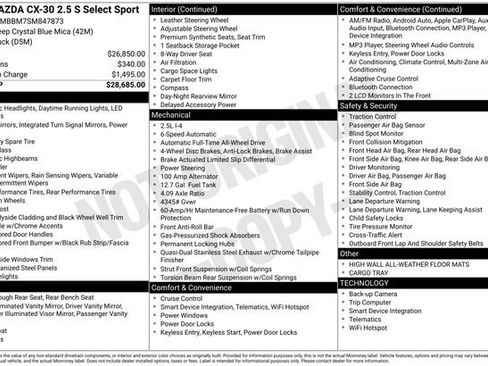 Certified 2025 MAZDA CX-30 AWD 2.5 S w/ Select Sport Pkg image 6