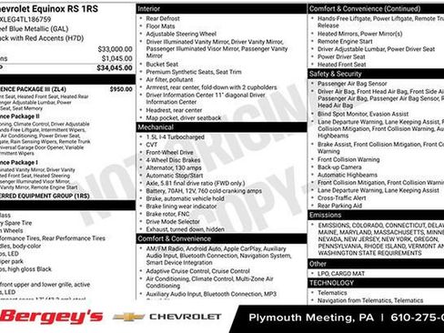 New 2026 Chevrolet Equinox RS w/ Convenience Package III image 10