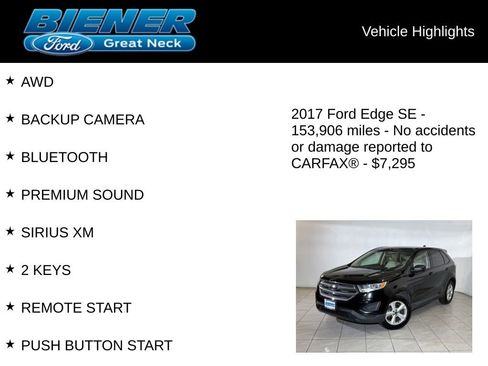 Used 2017 Ford Edge SE w/ Cargo Accessory Package image 9