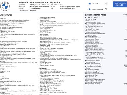 Used 2019 BMW X3 sDrive30i w/ Driving Assistance Package RWD image 2