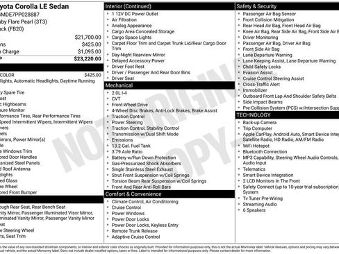 Used 2023 Toyota Corolla LE FWD image 6