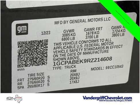 Used 2024 Chevrolet Silverado 1500 Custom RWD image 25