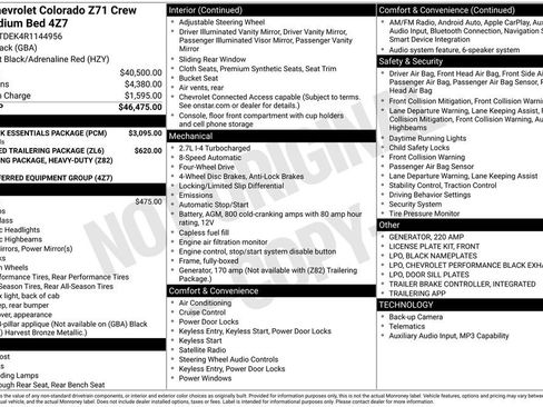 Used 2024 Chevrolet Colorado Z71 w/ LPO, Dark Essentials Package AWD/4WD image 34