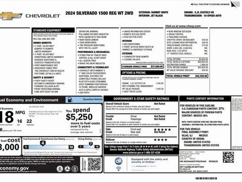Certified 2024 Chevrolet Silverado 1500 W/T w/ WT Value Package image 33