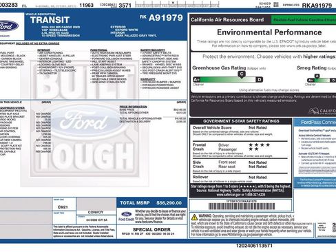 Certified 2024 Ford Transit 250 148 Medium Roof w/ Load Area Protection Package image 2