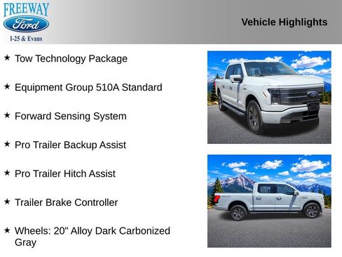 Used 2023 Ford F150 Lightning Lariat w/ Tow Technology Package AWD/4WD image 2