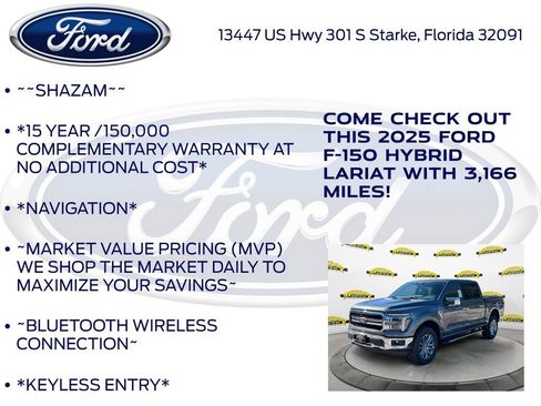 New 2025 Ford F150 Lariat w/ Equipment Group 501A Mid image 5