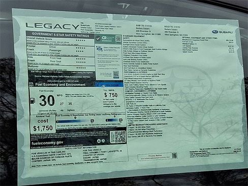 New 2025 Subaru Legacy Premium image 21