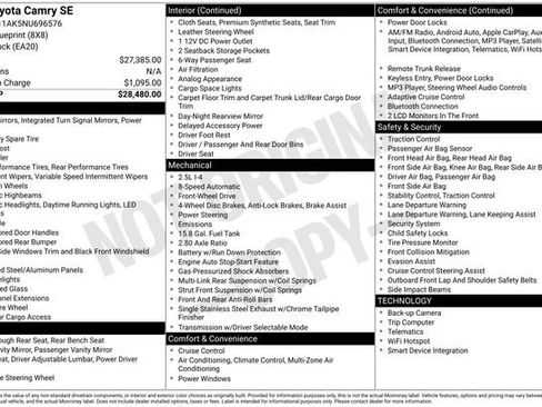 Used 2022 Toyota Camry SE image 14