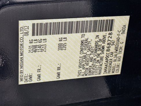 Used 2012 Nissan Maxima 3.5 SV w/ Monitor Pkg FWD image 12