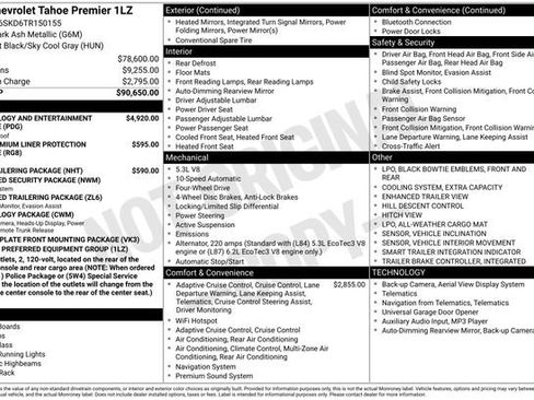 New 2026 Chevrolet Tahoe Premier AWD/4WD image 18