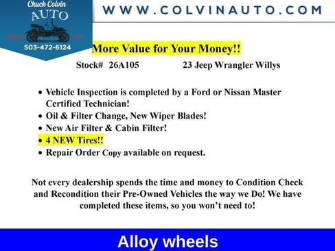 Used 2023 Jeep Wrangler Unlimited w/ Cold Weather Group AWD/4WD image 39