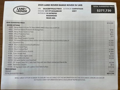 Used 2025 Land Rover Range Rover SV AWD/4WD image 37