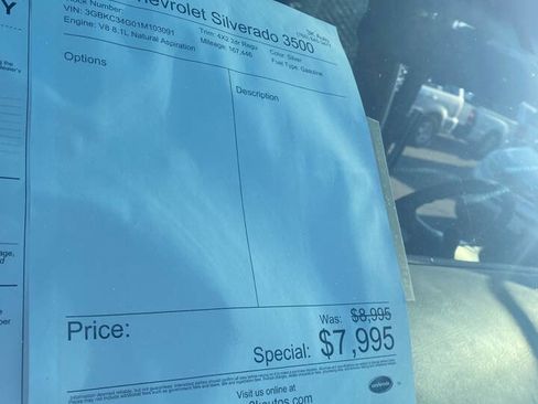 Used 2001 Chevrolet Silverado 3500 2WD Regular Cab HD image 7