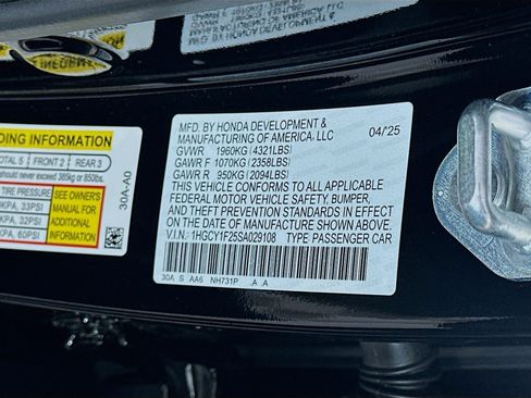 Used 2025 Honda Accord LX image 25
